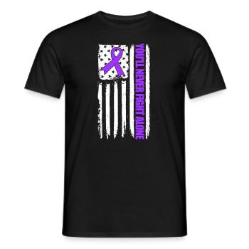 Sie werden niemals alleine kämpfen, um das Bewusst - Männer T-Shirt - Schwarz - Vorne - AI Model Male 178 light (178cm)