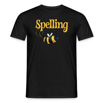 Spelling bee buzzed bee spelling contest - Men's T-Shirt - black - Front - AI Model Male 178 light (178cm)