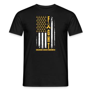 Bekämpfung von Krebsbekenntnis in der Kindheit USA - Männer T-Shirt - Schwarz - Vorne - AI Model Male 178 light (178cm)