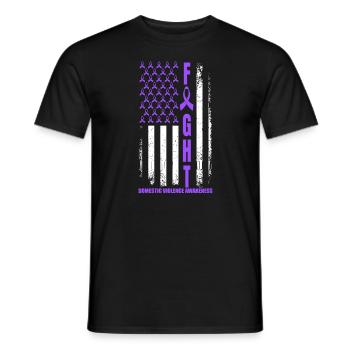 Lutte contre la violence domestique États-Unis Violence domestique - T-shirt homme - noir - Devant - AI Model Male 178 light (178cm)