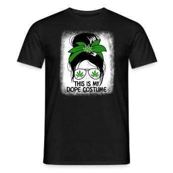 C’est mon costume Dop chignon désordonné dames marihua - T-shirt homme - noir - Devant - AI Model Male 178 light (178cm)