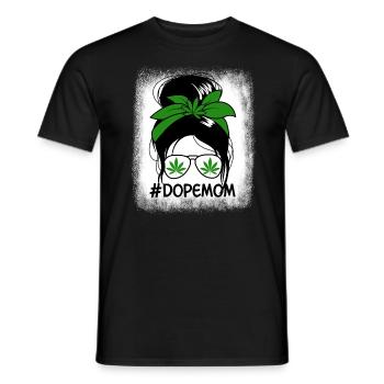 Dop Maman Messy Bun Marijuana Fumer Maman - T-shirt homme - noir - Devant - AI Model Male 178 light (178cm)