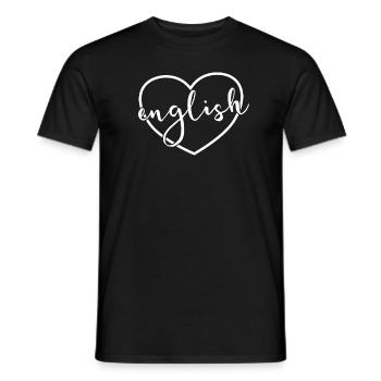 Englische Herzschule Schreiben Lesen ESL Lehrer - Männer T-Shirt - Schwarz - Vorne - AI Model Male 178 light (178cm)