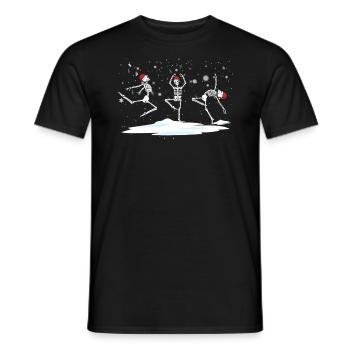 Balletttanztanz Weihnachtsskelette Goth tanzen - Männer T-Shirt - Schwarz - Vorne - AI Model Male 178 light (178cm)