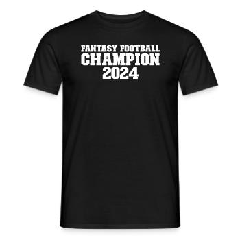 Fantasy Football Champion 2024 Fantasy Football 24 - Männer T-Shirt - Schwarz - Vorne - AI Model Male 178 light (178cm)
