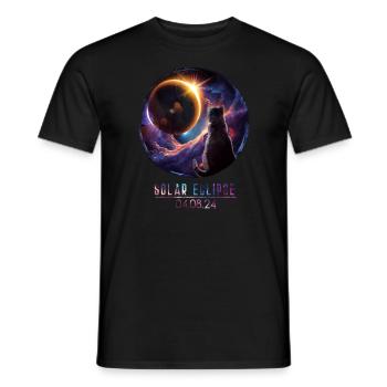 Gesamt Sonnenfinsternis 4.8.24 Pfad der Totality K - Männer T-Shirt - Schwarz - Vorne - AI Model Male 178 light (178cm)