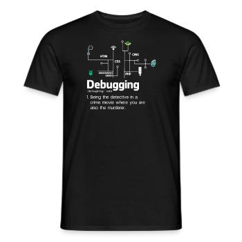 Debugging -Definition von Cybersicherheit Cybersic - Männer T-Shirt - Schwarz - Vorne - AI Model Male 178 light (178cm)