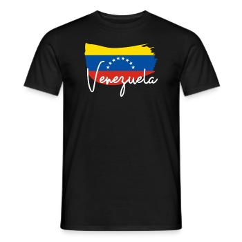 Venezuela stolze venezolanische Wurzelflagge von V - Männer T-Shirt - Schwarz - Vorne - AI Model Male 178 light (178cm)