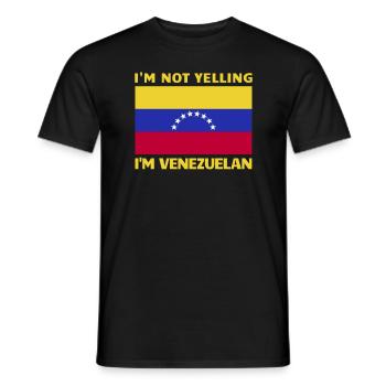 Ich schreie nicht, ich bin venezolaner lustiges Ve - Männer T-Shirt - Schwarz - Vorne - AI Model Male 178 light (178cm)