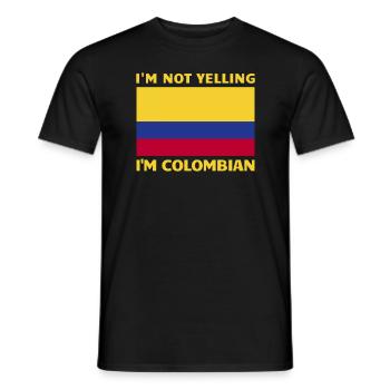 Ich schreie nicht, ich bin kolumbianisch lustig Ko - Männer T-Shirt - Schwarz - Vorne - AI Model Male 178 light (178cm)