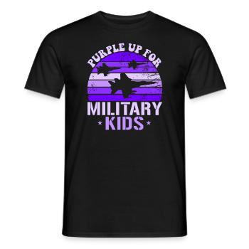Lila für Militärkinder F-18 Hornet Purple Up UpF-1 - Männer T-Shirt - Schwarz - Vorne - AI Model Male 178 light (178cm)