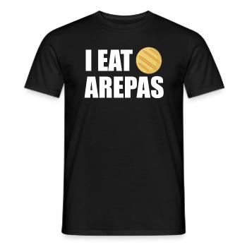 Ich esse arepas kolumbianische venezolanische late - Männer T-Shirt - Schwarz - Vorne - AI Model Male 178 light (178cm)