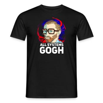 Alle Systeme Gogh Nerd Alle Systeme gehen van Gogh - Männer T-Shirt - Schwarz - Vorne - AI Model Male 178 light (178cm)