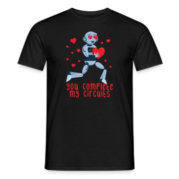 Sie vervollständigen meine Schaltkreise Roboter Va - Männer T-Shirt - Schwarz - Vorne - AI Model Male 178 light (178cm)