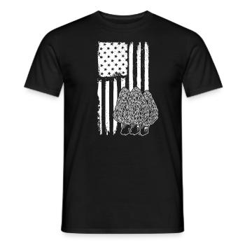 Morchel Pilz amerikanischer Flagge patriotischer P - Männer T-Shirt - Schwarz - Vorne - AI Model Male 178 light (178cm)