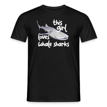 Dieses Mädchen liebt Whale Haie süßer Mädchenwalha - Männer T-Shirt - Schwarz - Vorne - AI Model Male 178 light (178cm)