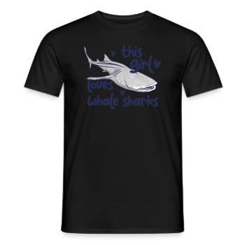 Dieses Mädchen liebt Whale Haie süßer Mädchenwalha - Männer T-Shirt - Schwarz - Vorne - AI Model Male 178 light (178cm)
