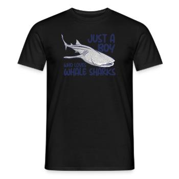 Nur ein Junge, der Whale Sharks Jungen Whale wächs - Männer T-Shirt - Schwarz - Vorne - AI Model Male 178 light (178cm)
