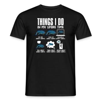 Dinge, die ich in meiner Freizeit mache, lustiger - Männer T-Shirt - Schwarz - Vorne - AI Model Male 178 light (178cm)
