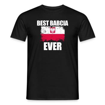 Beste Babcia aller Zeiten polnische Großmutter Fra - Männer T-Shirt - Schwarz - Vorne - AI Model Male 178 light (178cm)