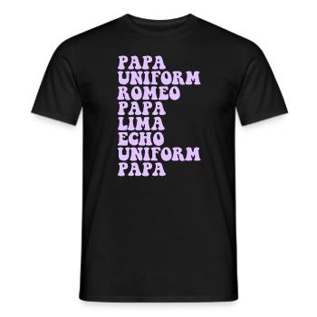 Lila up phonetisches Alphabet Militär Kindermonat - Männer T-Shirt - Schwarz - Vorne - AI Model Male 178 light (178cm)