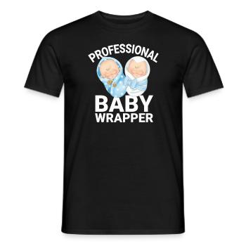 Professionelle Baby -Wrapper -Doula -Arbeit und Li - Männer T-Shirt - Schwarz - Vorne - AI Model Male 178 light (178cm)