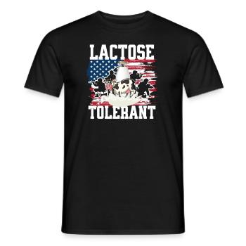 Toleranter patriotischer Pro -Milchlaktose Laktose - Männer T-Shirt - Schwarz - Vorne - AI Model Male 178 light (178cm)