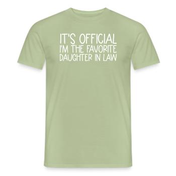 Es ist offiziell, ich bin die beliebteste Tochter - Männer T-Shirt - Sage - Vorne - AI Model Male 178 light (178cm)