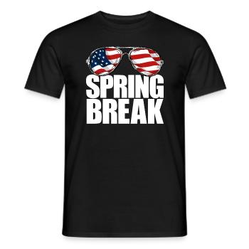 Frühlingsferien, patriotische USA-Flagge, Frühling - Männer T-Shirt - Schwarz - Vorne - AI Model Male 178 light (178cm)