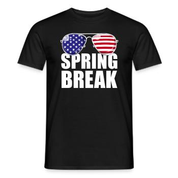 Frühlingsferien, patriotische USA-Flagge, Frühling - Männer T-Shirt - Schwarz - Vorne - AI Model Male 178 light (178cm)