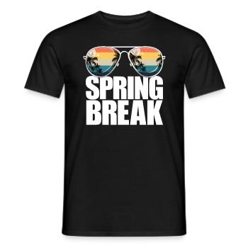 Frühlingsferien Retro Sunset Aviators Frühlingsfer - Männer T-Shirt - Schwarz - Vorne - AI Model Male 178 light (178cm)
