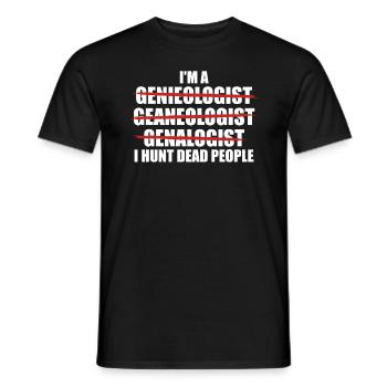 Ich bin ein Genealoge. Genealogie der Familie, Abs - Männer T-Shirt - Schwarz - Vorne - AI Model Male 178 light (178cm)