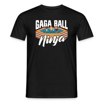 Gaga Ball Ninja Dodgeball Spiel Girls Boy Gaga Bal - Männer T-Shirt - Schwarz - Vorne - AI Model Male 178 light (178cm)