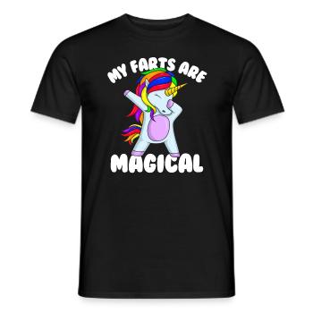 Meine Fürze sind ein magisches, peinliches Einhorn - Männer T-Shirt - Schwarz - Vorne - AI Model Male 178 light (178cm)