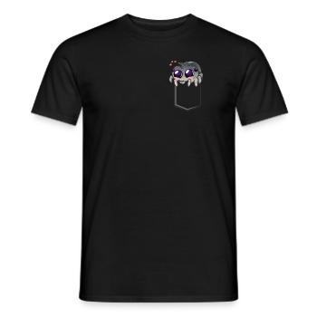 Springspinne, Spinnentier, Haustier-Spooder, Sprin - Männer T-Shirt - Schwarz - Vorne - AI Model Male 178 light (178cm)