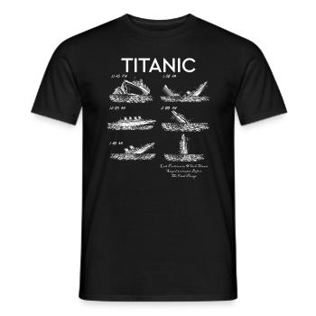 Titanic 1912 Titanic Untergehende Titanic - Männer T-Shirt - Schwarz - Vorne - AI Model Male 178 light (178cm)