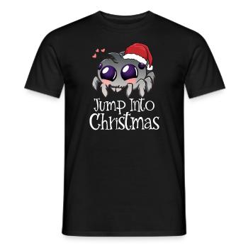 Springen Sie in die weihnachtliche Haustier-Spoode - Männer T-Shirt - Schwarz - Vorne - AI Model Male 178 light (178cm)