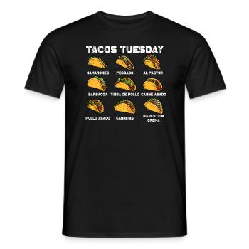 Taco-Dienstag Lustiger Cinco De Mayo Taco-Dienstag - Männer T-Shirt - Schwarz - Vorne - AI Model Male 178 light (178cm)