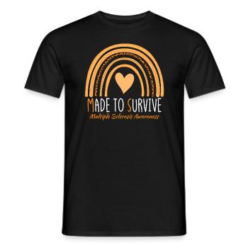 Gemacht, um das Bewusstsein für MS und Multiple Sk - Männer T-Shirt - Schwarz - Vorne - AI Model Male 178 light (178cm)