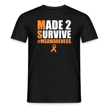 Gemacht, um #MSAwareness Multiple Sklerose zu über - Männer T-Shirt - Schwarz - Vorne - AI Model Male 178 light (178cm)
