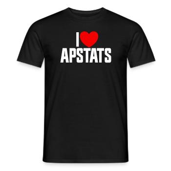 Ich liebe APSTATS Advanced Placement Statistics - Männer T-Shirt - Schwarz - Vorne - AI Model Male 178 light (178cm)