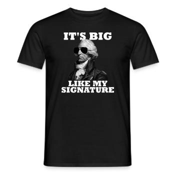 Es ist so groß wie meine Signatur AP US History Ha - Männer T-Shirt - Schwarz - Vorne - AI Model Male 178 light (178cm)