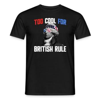 Zu cool für die britische Herrschaft John Hancock - Männer T-Shirt - Schwarz - Vorne - AI Model Male 178 light (178cm)