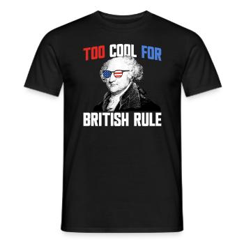 Zu cool für die britische Herrschaft John Adams 4. - Männer T-Shirt - Schwarz - Vorne - AI Model Male 178 light (178cm)