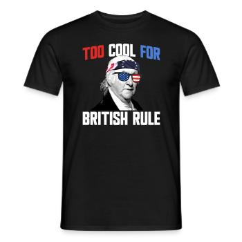 Zu cool für die britische Herrschaft Paul Revere 4 - Männer T-Shirt - Schwarz - Vorne - AI Model Male 178 light (178cm)