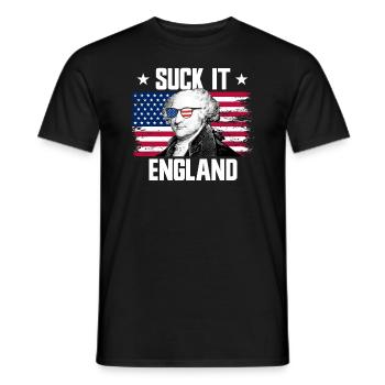 Suck It England John Adams Gründerväter - Männer T-Shirt - Schwarz - Vorne - AI Model Male 178 light (178cm)