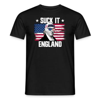 Suck It England Paul Revere Gründerväter - Männer T-Shirt - Schwarz - Vorne - AI Model Male 178 light (178cm)