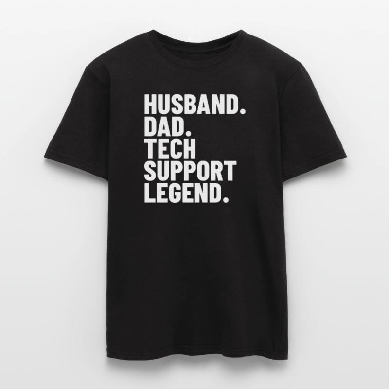 Ehemann Papa Tech Support Legend Techy Herren Tech Männer T-Shirt