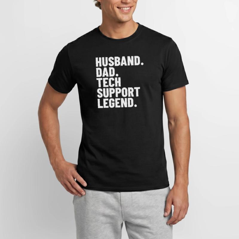 Ehemann Papa Tech Support Legend Techy Herren Tech Männer T-Shirt