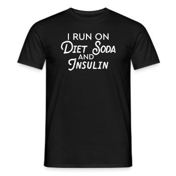 Ich trinke Diätlimonade und Insulin. Lustiger Diab - Männer T-Shirt - Schwarz - Vorne - AI Model Male 178 light (178cm)